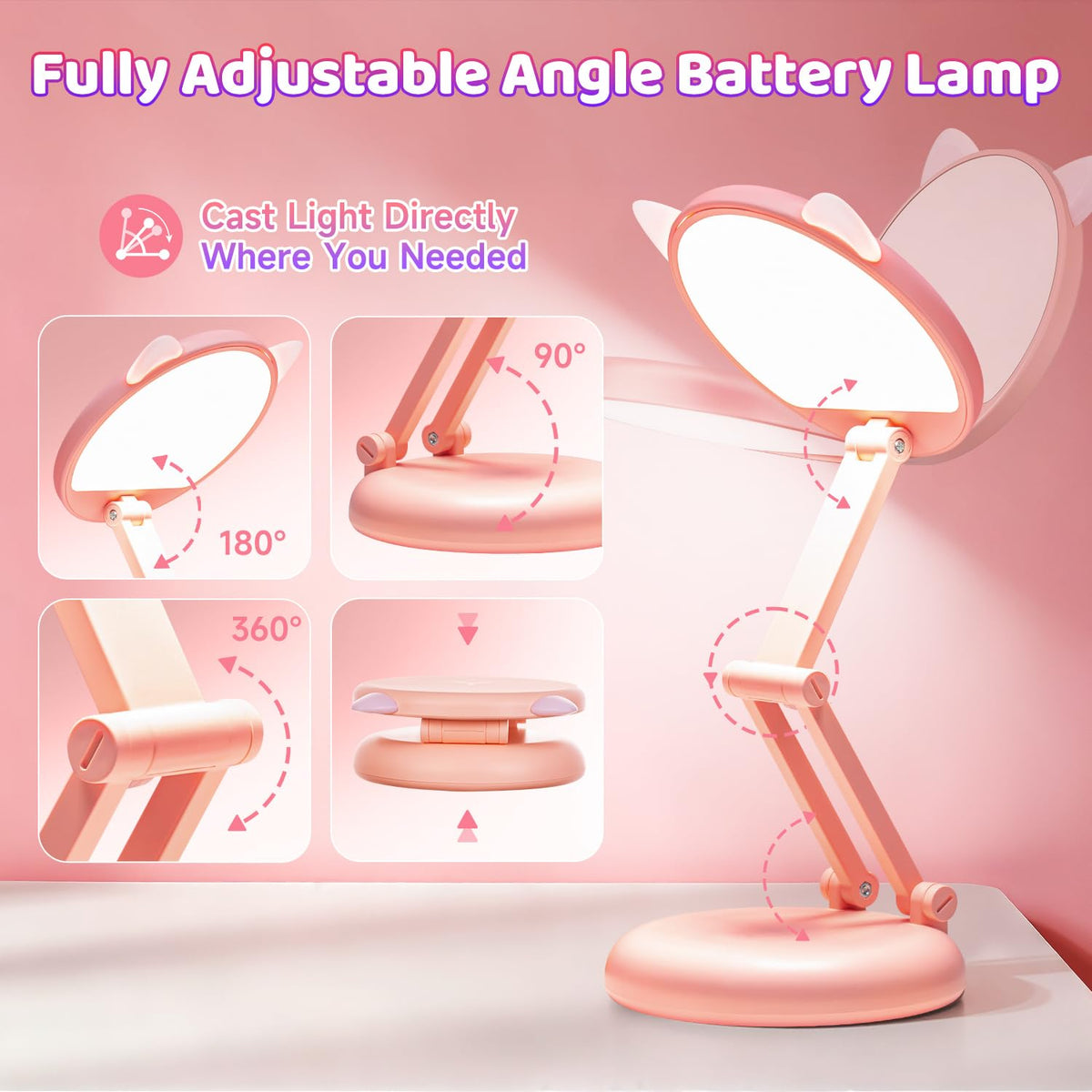 One Fire flicker-free LED desk lamp with eye-friendly lighting.