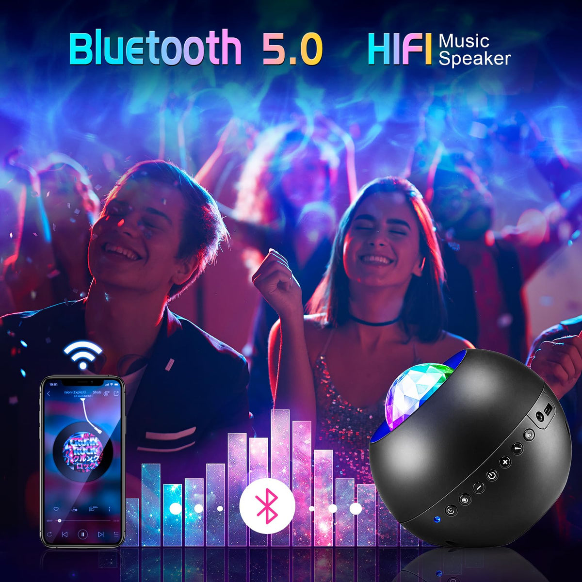 One Fire Galaxy Projector remote control simplifies adjusting brightness, color, and timer.