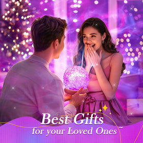 One Fire night light projector creates a soft calming ambiance in the bedroom