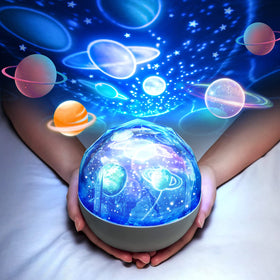 One Fire Solar System night light projects stars on the ceiling for kids