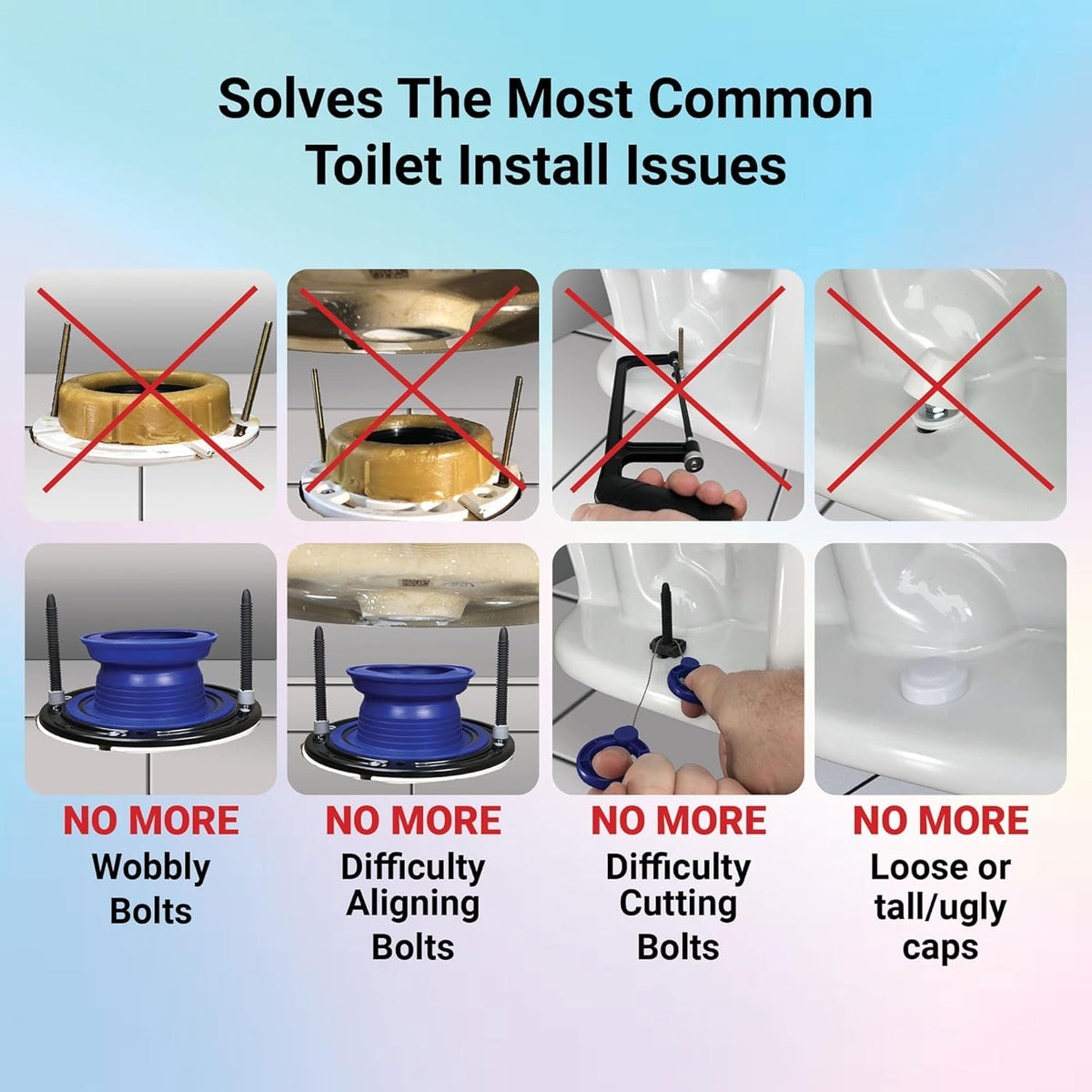 One-N-Done provides universal compatibility for various flange types and depths.