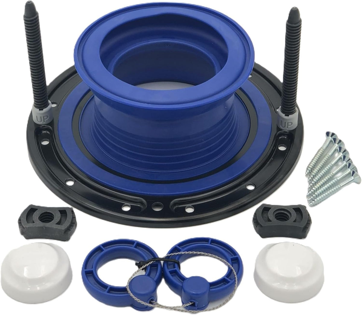 One-N-Done toilet flange repair kit seals a cracked or low flange for a steady install.