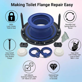 One-N-Done wax-free seal offers a clean, mess-free alternative to traditional wax rings.