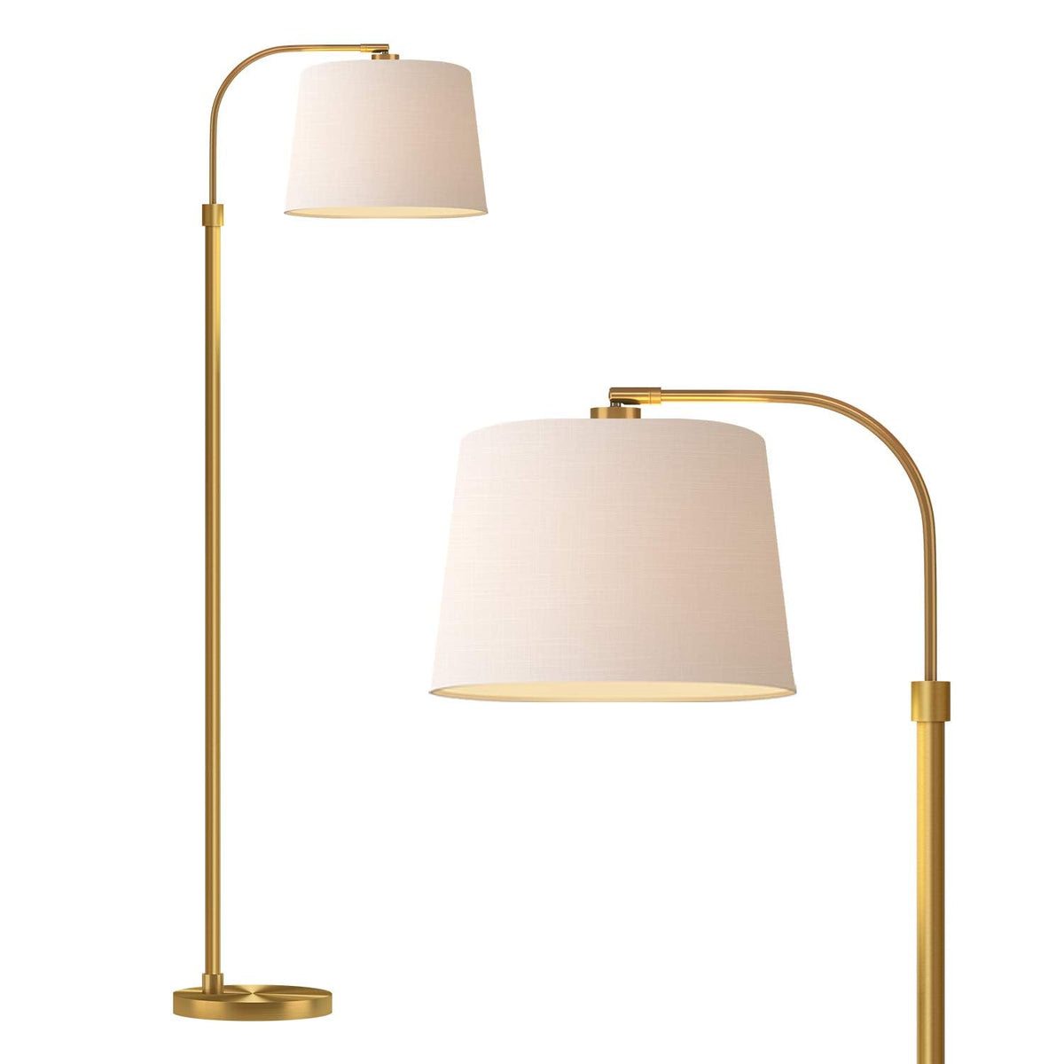 Oneach 62-inch gold arc floor lamp creates a dramatic focal point in living rooms.