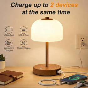 Oneach compact 9-inch table lamp fits small nightstands