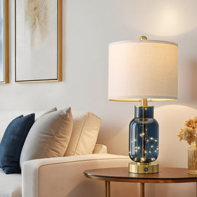 Eye-care linen shade diffuses light for comfortable reading