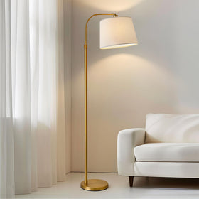 Oneach gold metal pole floor lamp shows sturdy construction for daily use.