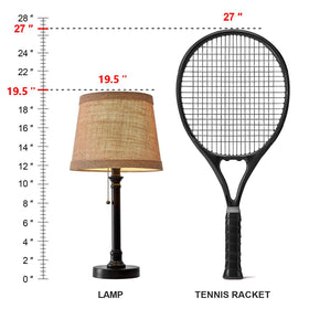 Oneach table lamp pull chain switch close-up shows easy control.