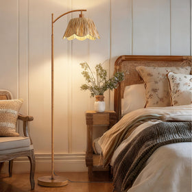 Oneach Walnut base and pole provide stable support with modern contrast.