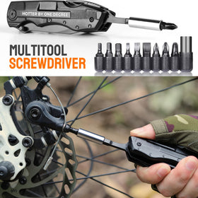 ONEAGE HOTTER BY ONE DEGREE multitool in nylon pouch for portability.