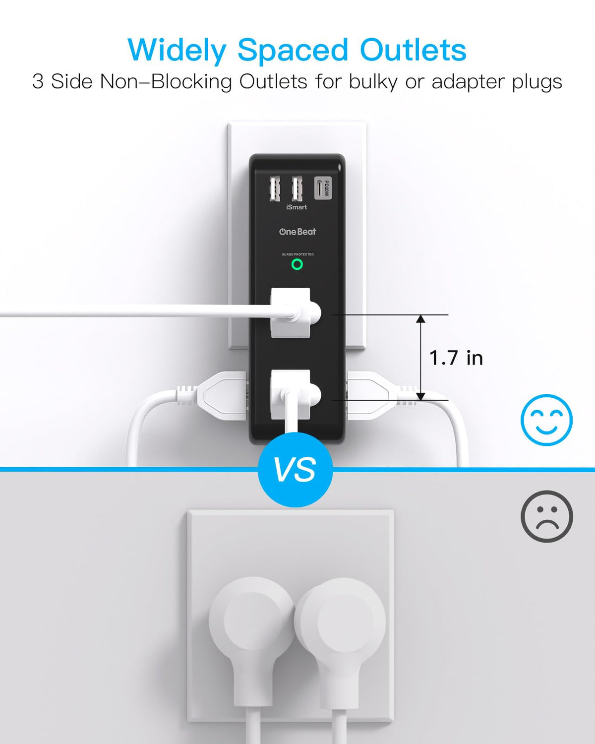 One Beat PD20W compact design with 180-degree swivel for versatile setups.