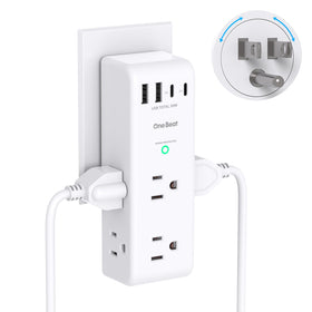 One Beat PD30W front view showing compact, space-saving outlet extender for desks