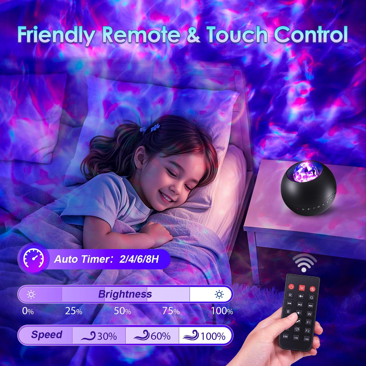 One Fire Galaxy Projector Bluetooth music syncs lights to your soundtrack.