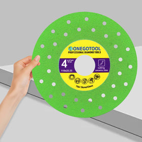 ONEGOTOOL angle grinder diamond blade for porcelain and ceramic tile work.