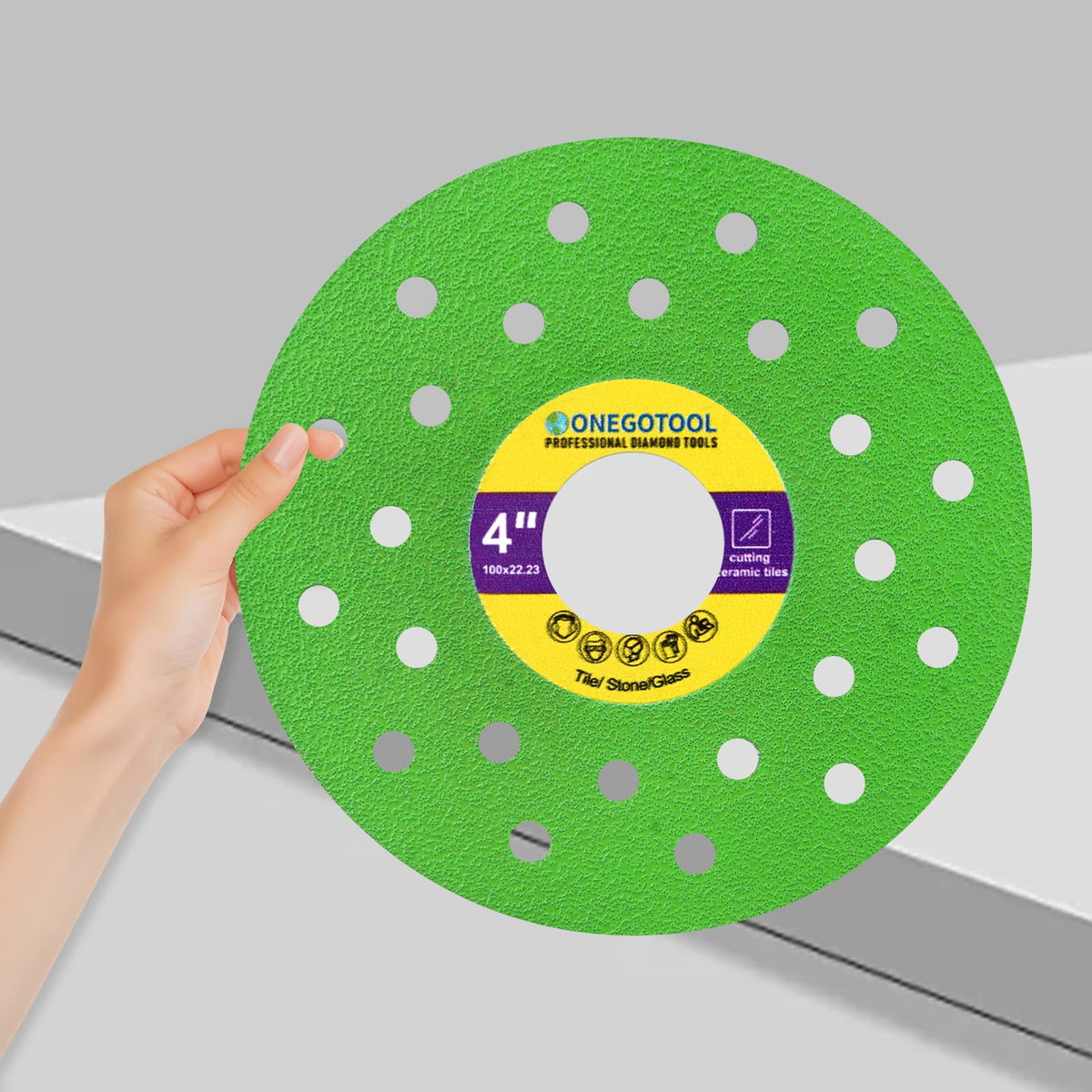ONEGOTOOL ceramic tile diamond disc glides with minimal resistance