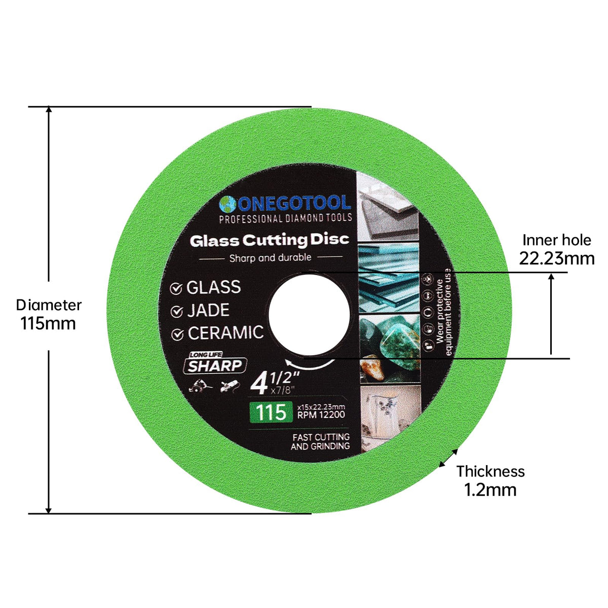 ONEGOTOOL diamond-embedded edge shows durable cutting performance