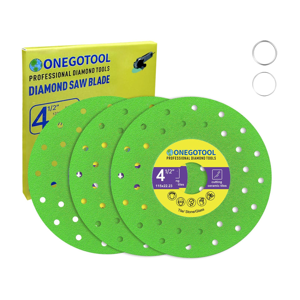 ONEGOTOOL tile cutter diamond blade for porcelain tiles, precise cuts.