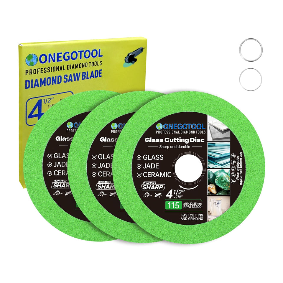 ONEGOTOOL tile cutter disc on an angle grinder for precise, clean cuts
