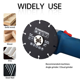 ONEGOTOOL compatible with most angle grinders for quick setup.