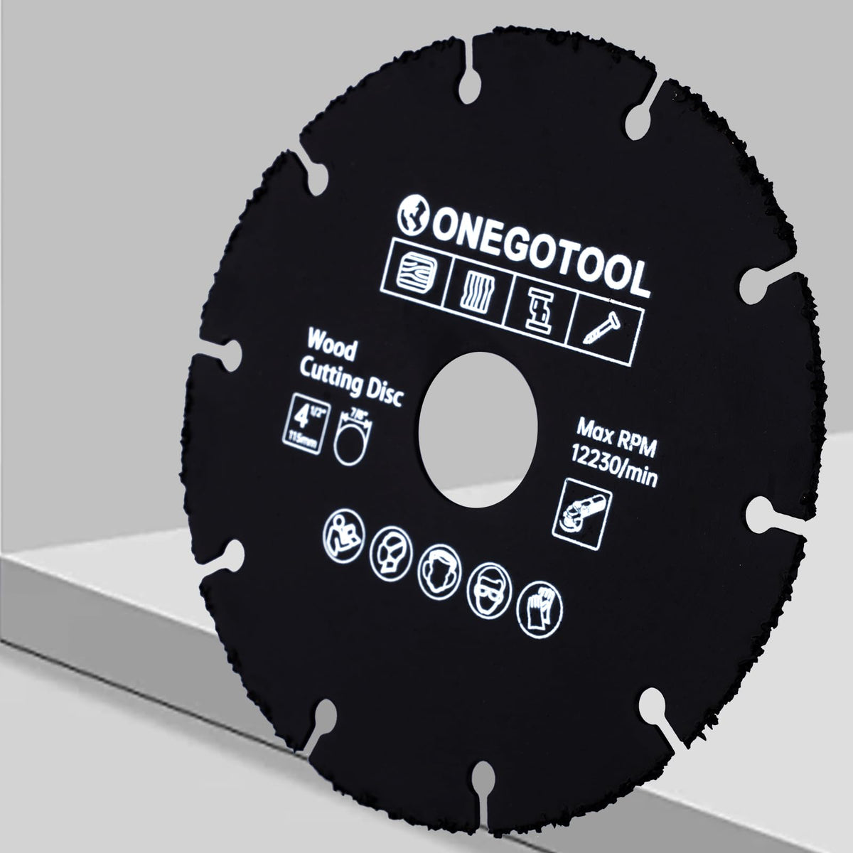 ONEGOTOOL kickback-resistant design enhances operator safety.