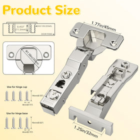 Onemake hidden hinge installation shown with flush door edge