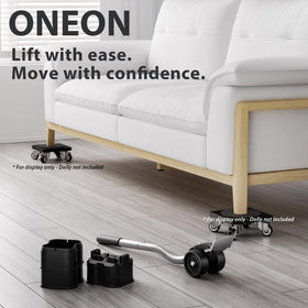 ONEON lengthening furniture lifter compact-storage design fits in tight spaces.