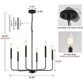ONESMING six sockets support versatile bulbs for warm or bright moods