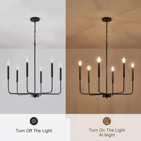 ONESMING chandelier compatible with dimmable bulbs for customizable mood