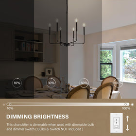 ONESMING entryway chandelier creates a bold black metal focal point