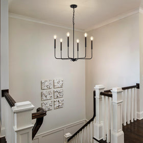ONESMING living room chandelier provides a refined ambient glow