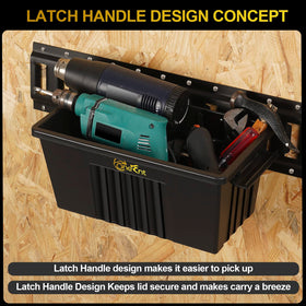 Onesnt E-Track basket dimensions highlight compact depth for tight spaces.