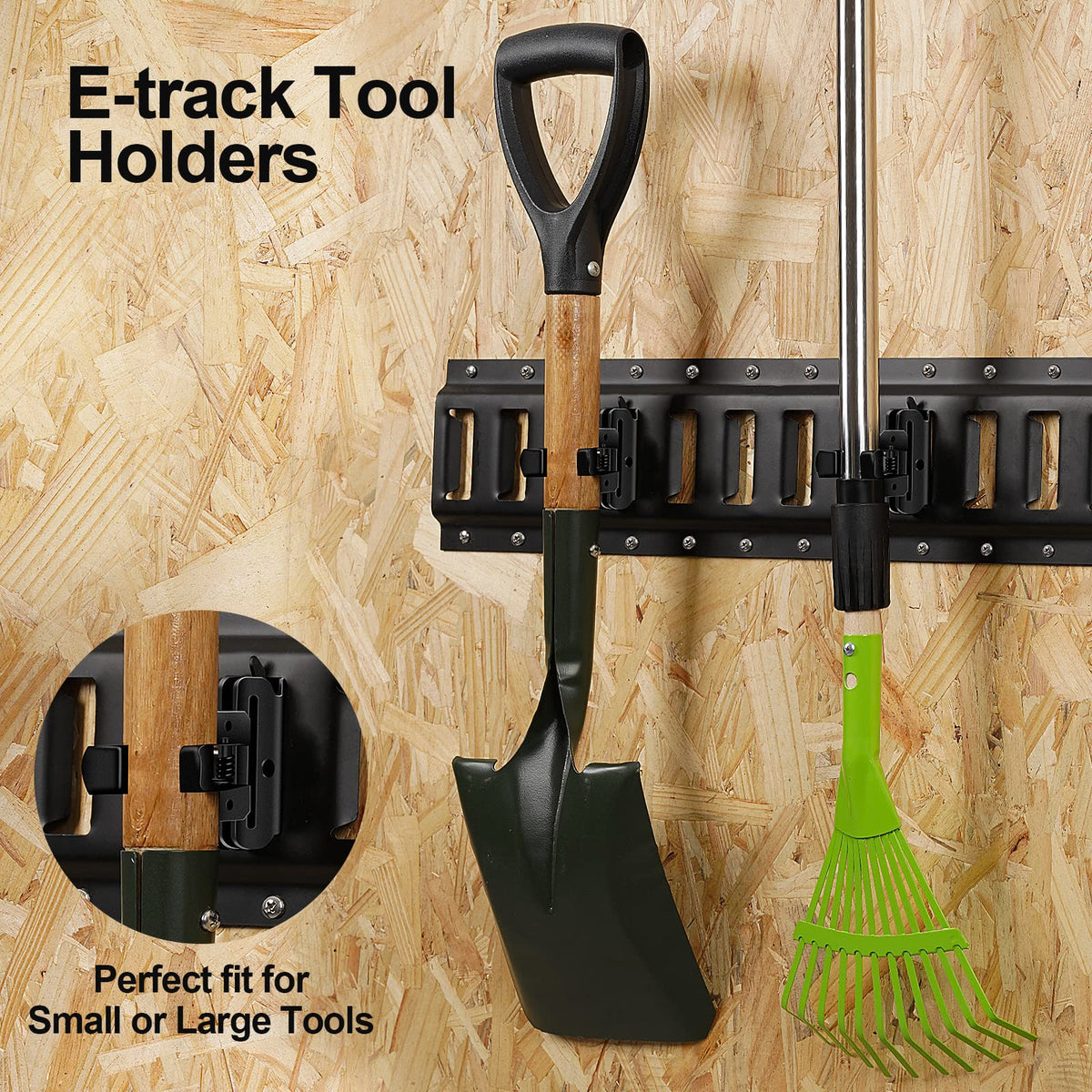 Onesnt heavy-duty polyurethane and zinc-plated steel provide durable tool support.