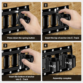 Onesnt zinc-coated steel e-track holders resist weather and rust