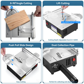 ONEVAN mini table saw shock absorbing feet reduce vibration