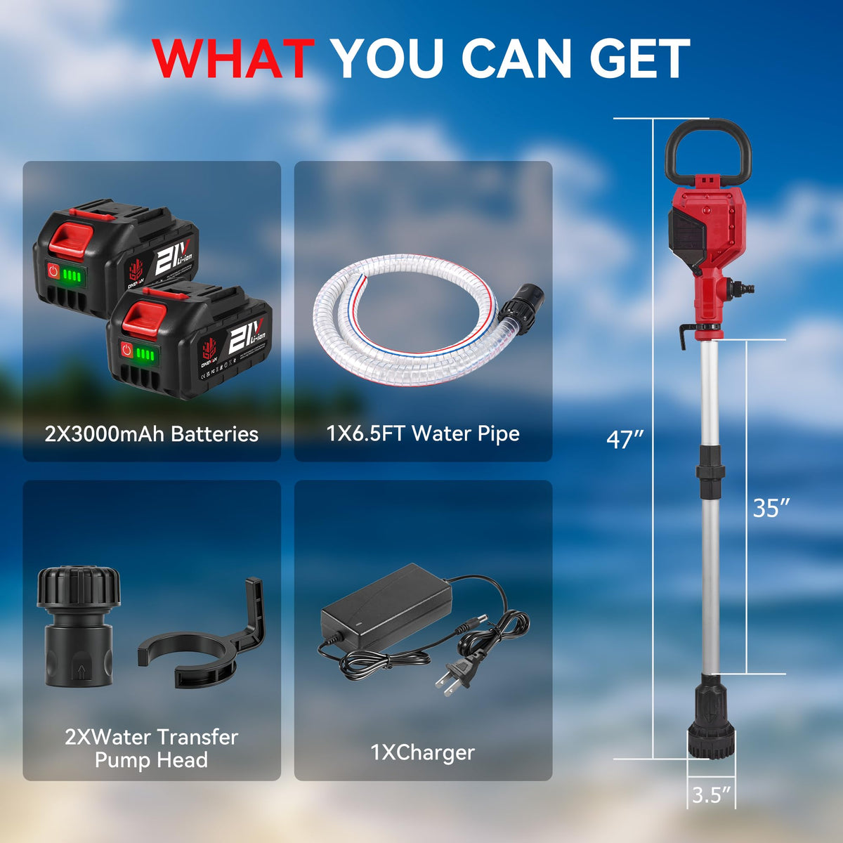 ONEVAN portable pump ready for truck bed transport