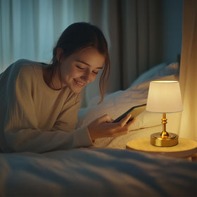 ONEWISH 2700K warm LED bulb delivers soft, inviting glow.