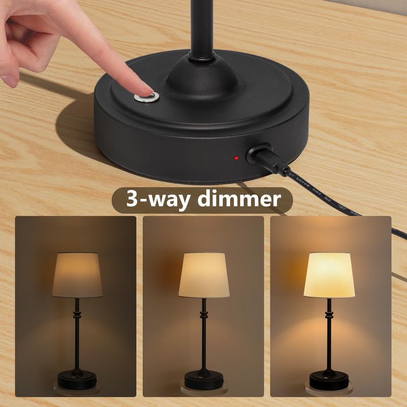 ONEWISH compact design lamp front view for space-saving bedside lighting.