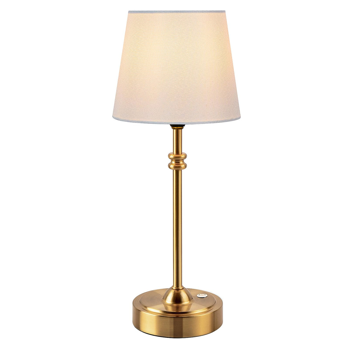 ONEWISH cordless lamp on dining table emits warm, adjustable light for meals