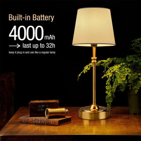 ONEWISH cordless lamp on patio delivering cozy ambient lighting outdoors