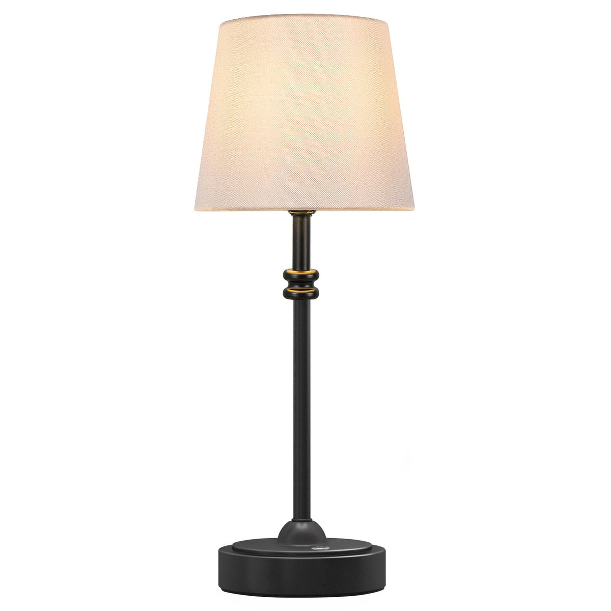 ONEWISH cordless lamp table-base black enables portable room lighting.
