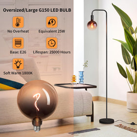 ONEWISH floor lamp sturdy 8inch base ensuring stable tall design