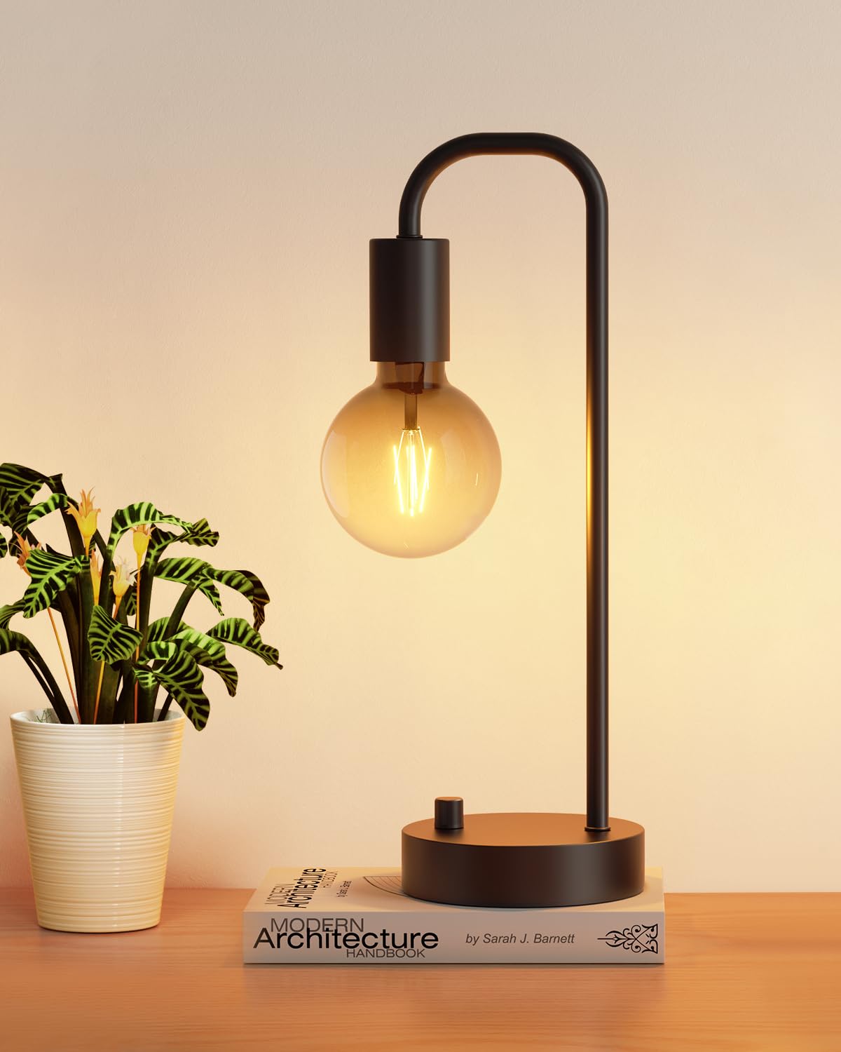 ONEWISH industrial table lamp base on a weighted stand for stable bedside lighting