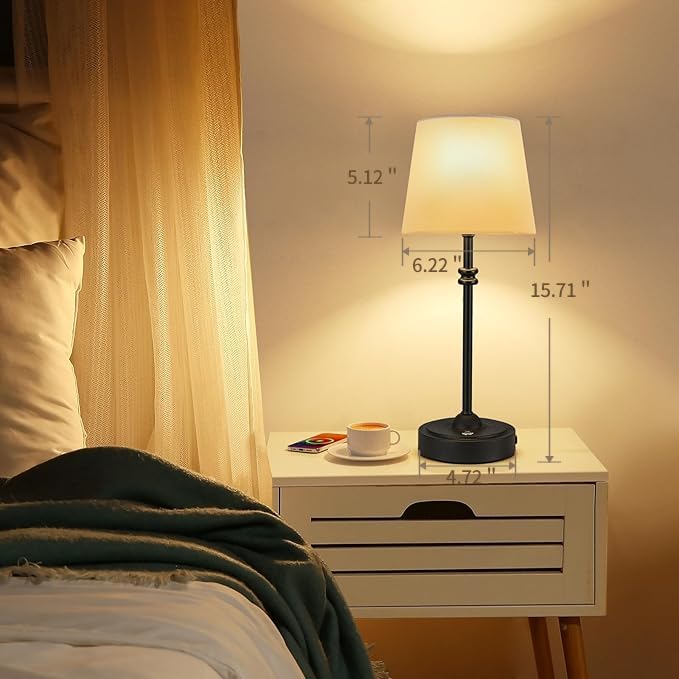ONEWISH touch-dimming base allows easy brightness adjustments.