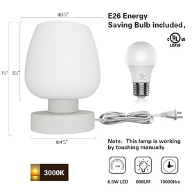 ONEWISH modern bedroom lamp accents a tidy nightstand setup.