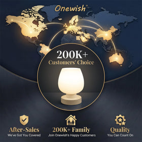 ONEWISH opal glass shade evenly diffuses light without hotspots.