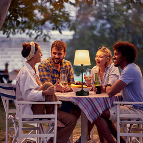 ONEWISH ideal for outdoor dining with cordless convenience.