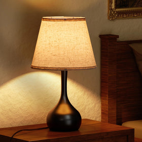 ONEWISH table lamps with fabric shade ideal for desk or bedside use.