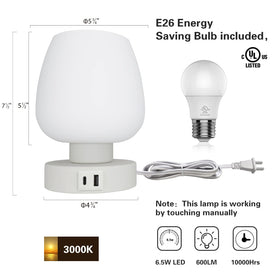 ONEWISH durable metal base keeps lamp steady on desk