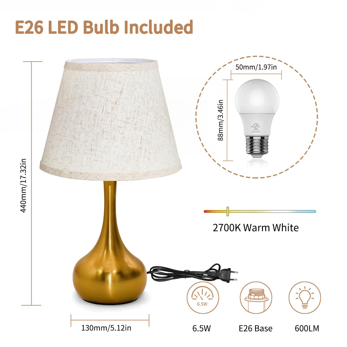 ONEWISH lamp is easy to install with four simple steps.