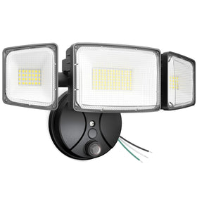 Onforu 100W dusk-to-dawn outdoor light, front view, bright coverage for security